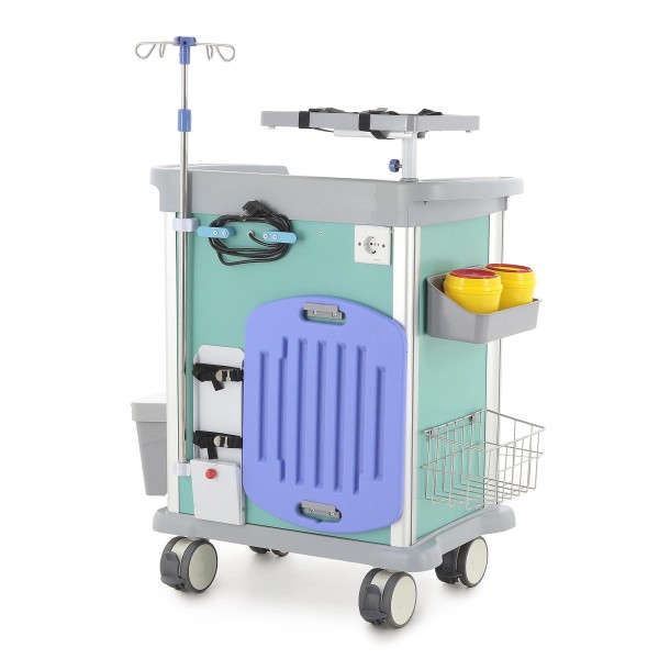 Тележка медицинская Med-Mos РЕТ05 ТМ-008АН-00 для экстренной медицинской помощи и реанимации