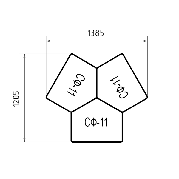 Стол фигурный лекционный (Пятиугольник) СФ-11К