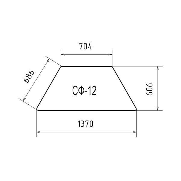 Стол фигурный лекционный (Трапеция) СФ-12К