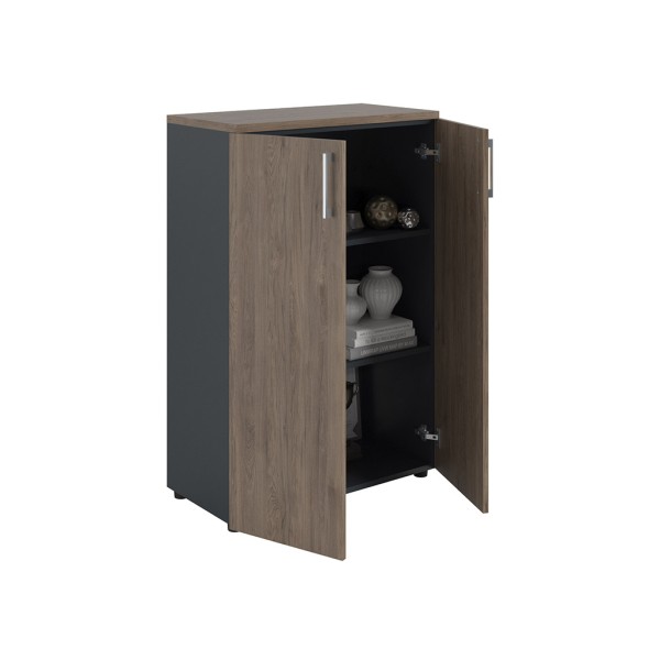 Шкаф NW 1280 закрытый темный орех/антрацит