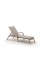 Шезлонг-лежак плетеный A30B2-W56 Light Brown с матрасом