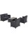Плетеный комплект мебели с диваном AFM-804G Dark Grey
