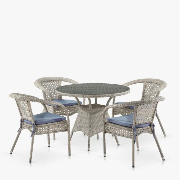 Комплект плетеной мебели Лион-1C T220CT/Y32-W85 Latte (4+1)