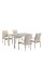 Комплект плетеной мебели T256C/Y376C-W85 Latte (4+1) + подушки на стульях