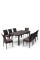 Комплект плетеной мебели T347/Y380A-W53 Brown (8+1)