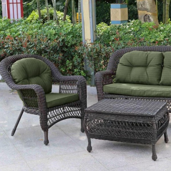 Плетеный комплект для отдыха LV-520BG Brown-Green