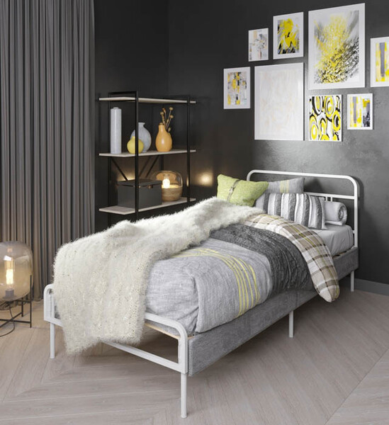 Кровати MEZA PLUS 90х200 см белые