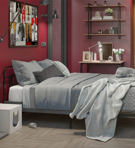 Кровати MEZA PLUS 160х200 см черные