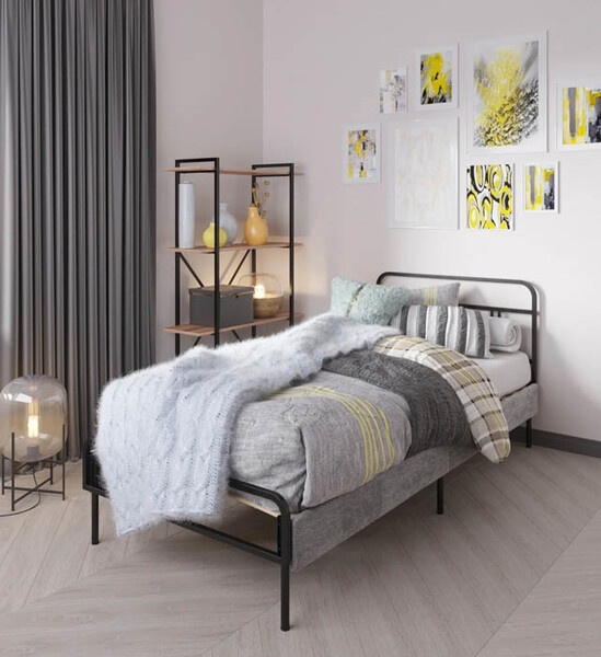 Кровати MEZA PLUS 90х200 см черные