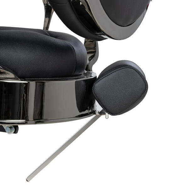 Мужское кресло барбер МД-9118, каркас тонированный хром