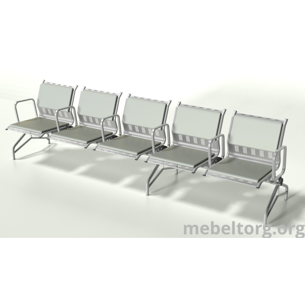 Секция с широким посадочным местом, 5-и местная без подлокотников