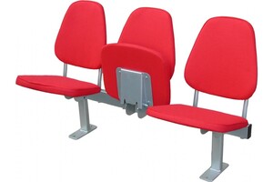 Секция стульев "Арена", сварная, мягкая 2-х местная
